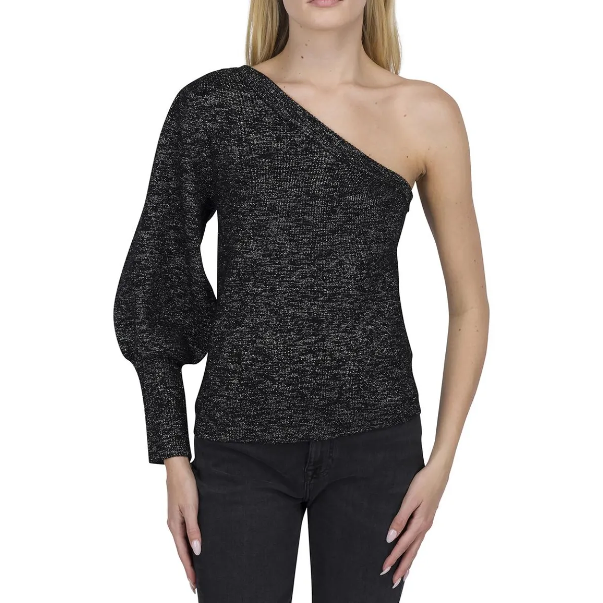 Metallic Wool Pullover Sweater
