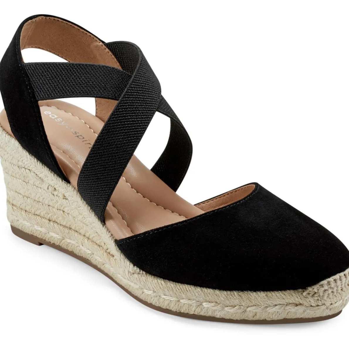 MEZA Leather Suede Wedge Sandals