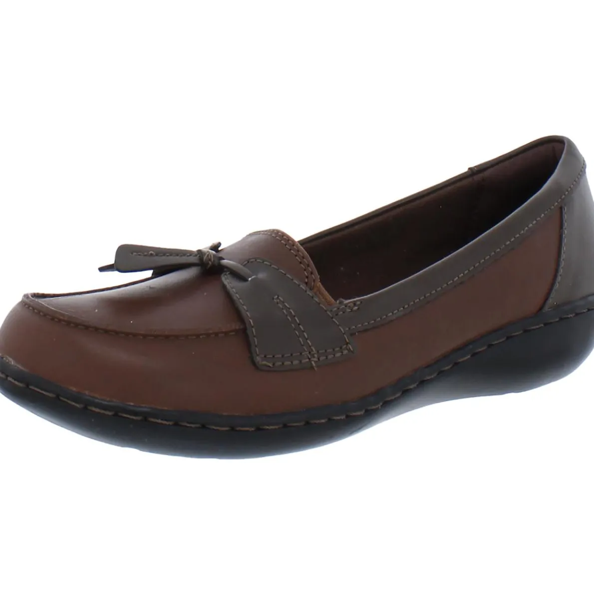 Ashland Bubble Leather Tasseled Slip On Casual Loafers