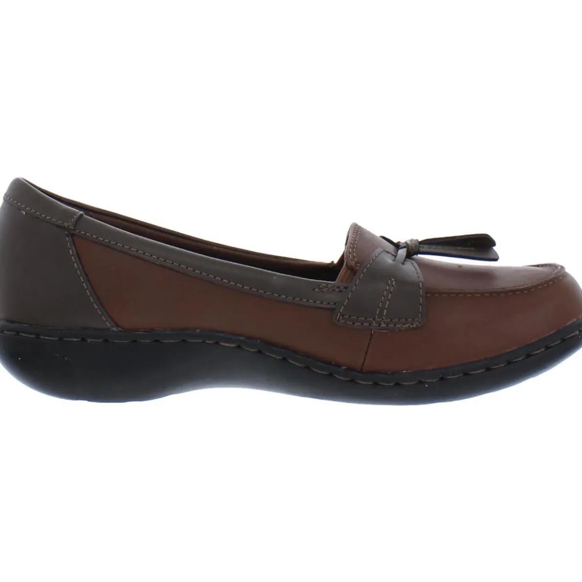Ashland Bubble Leather Tasseled Slip On Casual Loafers