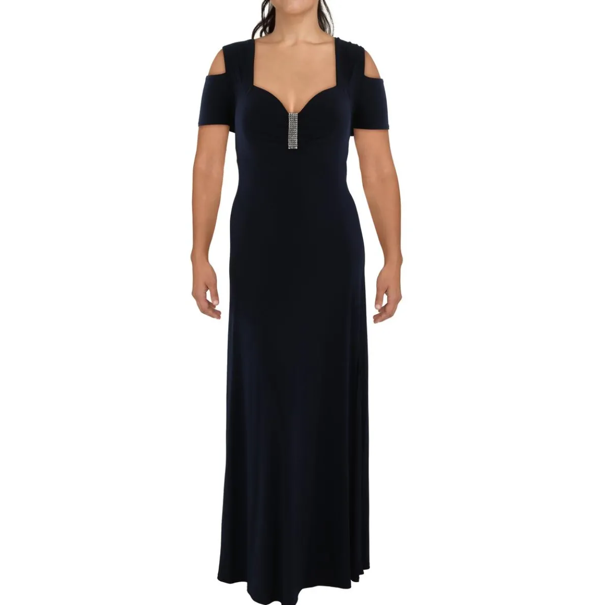 Plus Rhinestone Evening Dress