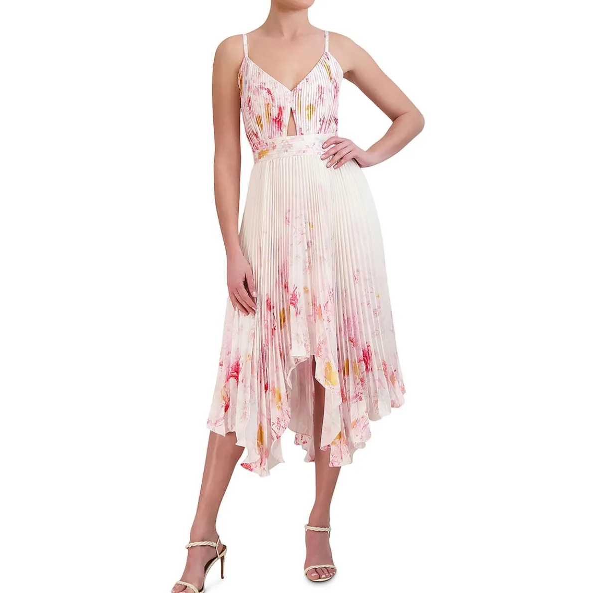 Midi Pleated Cocktail And Party Dress
