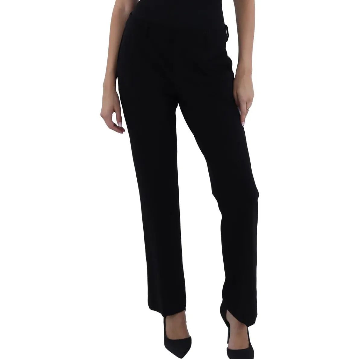 Mid-Rise Office Flared Pants