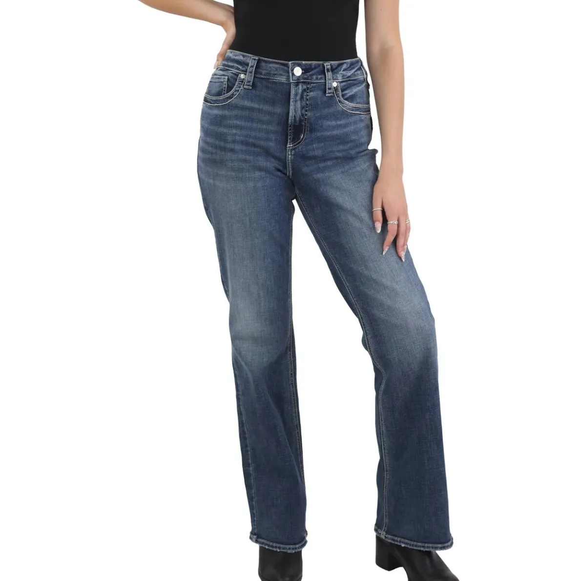 Mid-Rise Stretch Bootcut Jeans