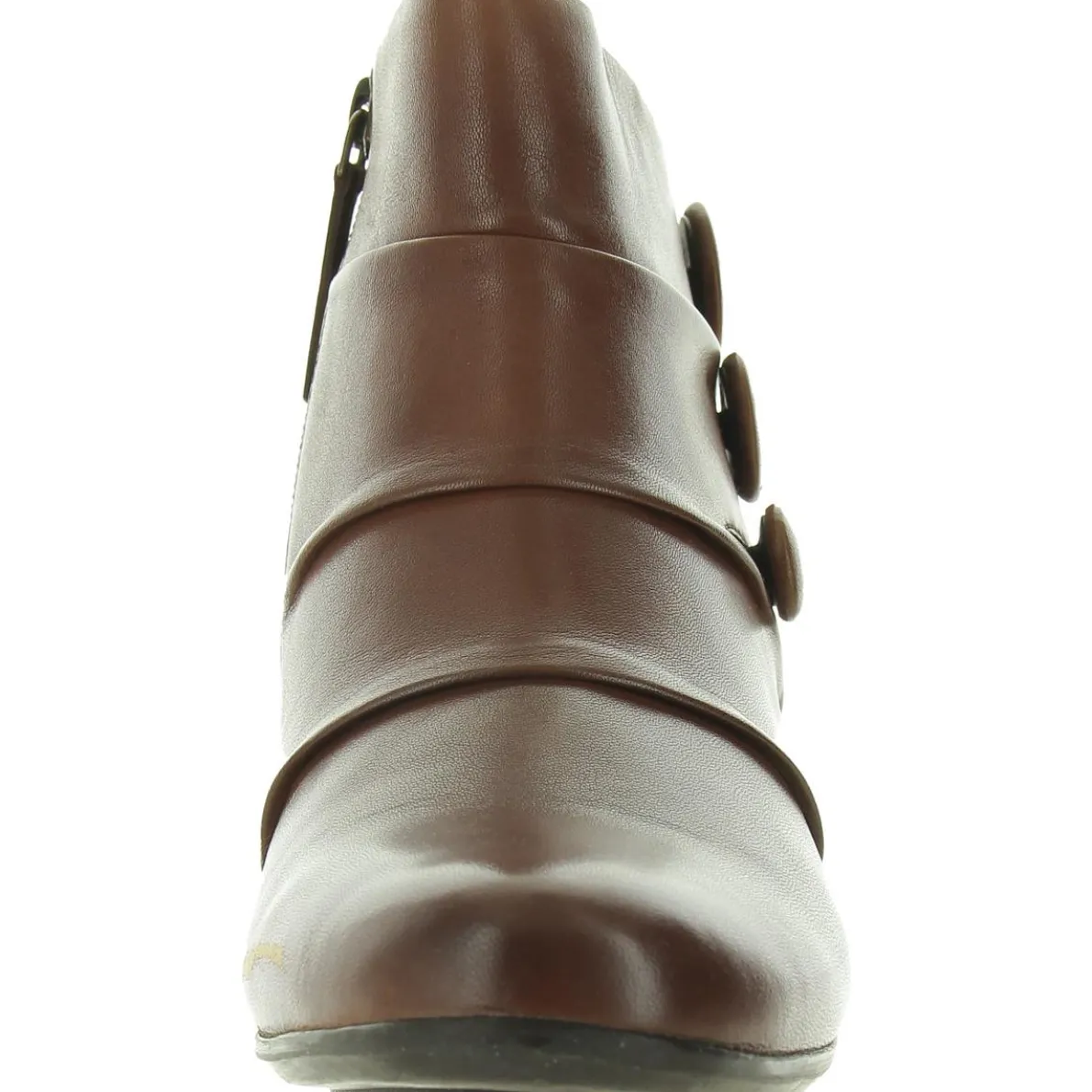 Mila Leather Button Ankle Boots