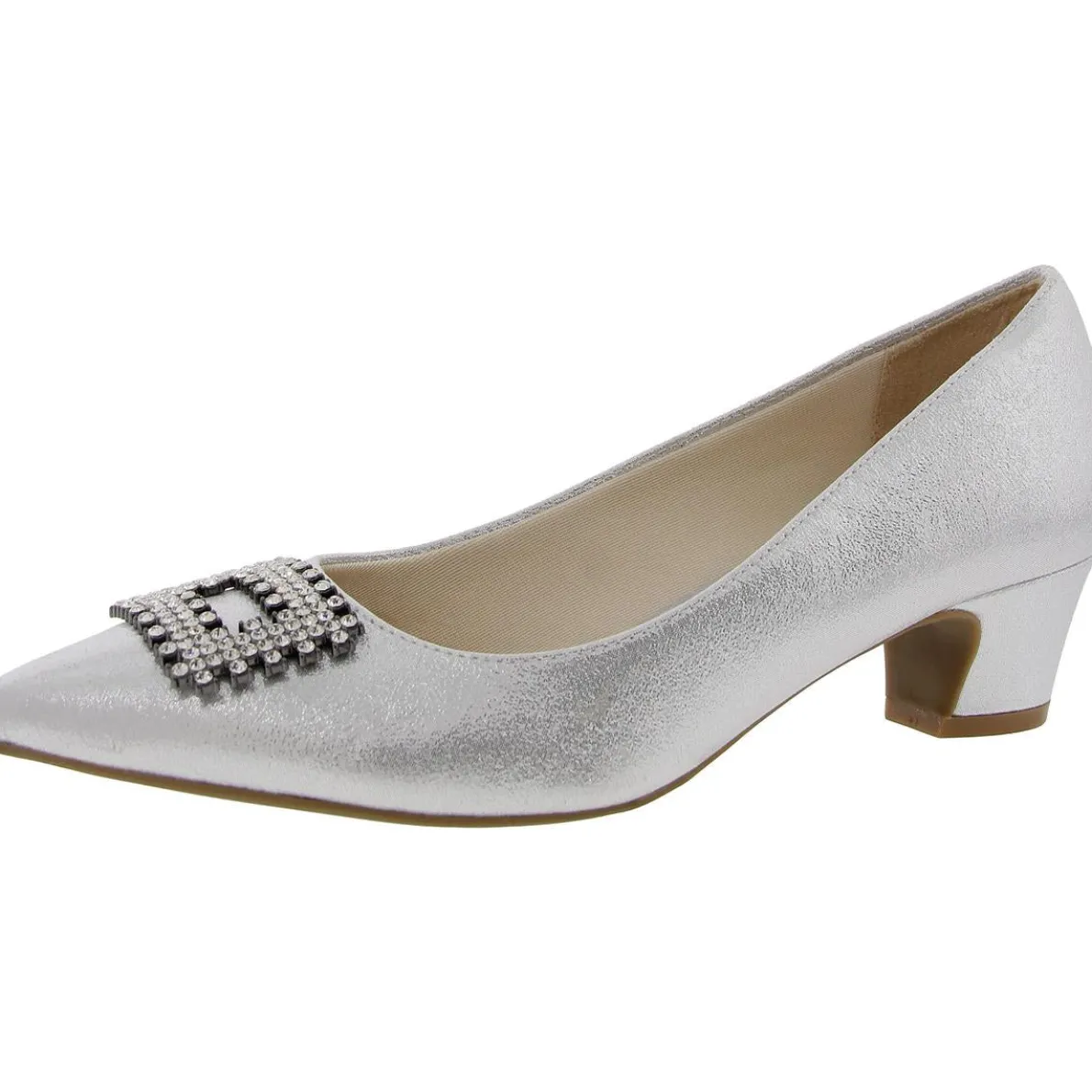 MINX BLING Faux Suede Slip On Block Heels