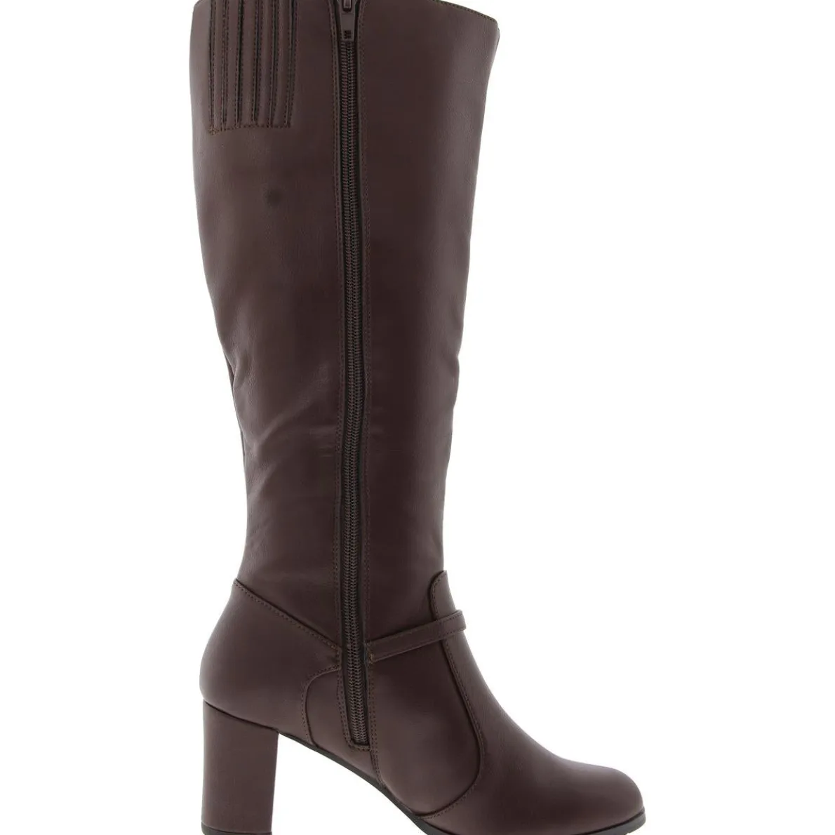 Missy Zipper Faux Leather Knee-High Boots