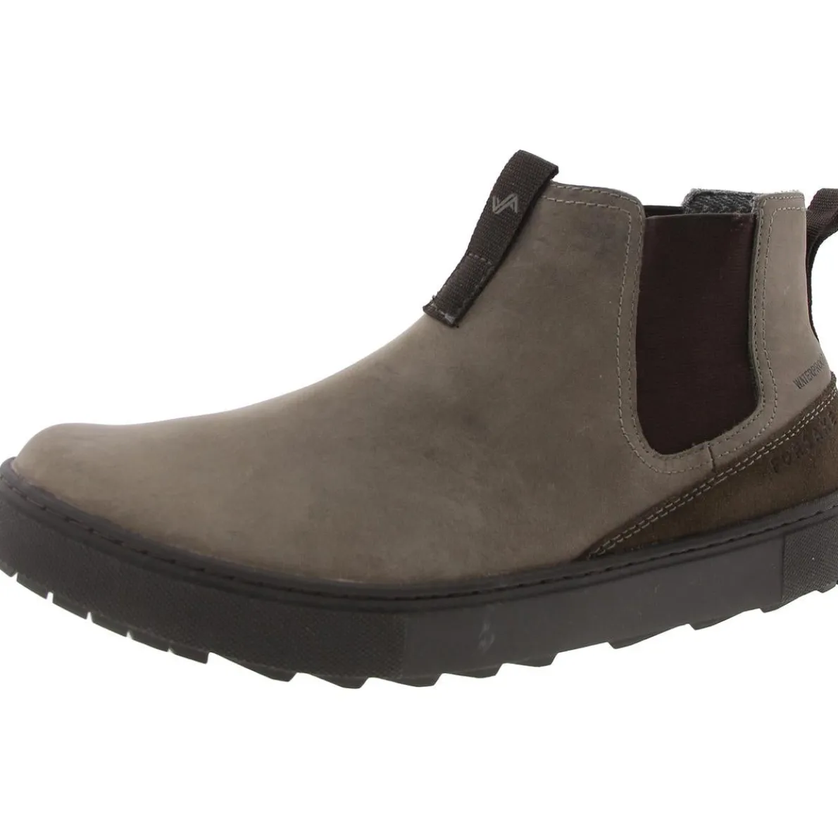 Mixed Media Leather Chelsea Boots