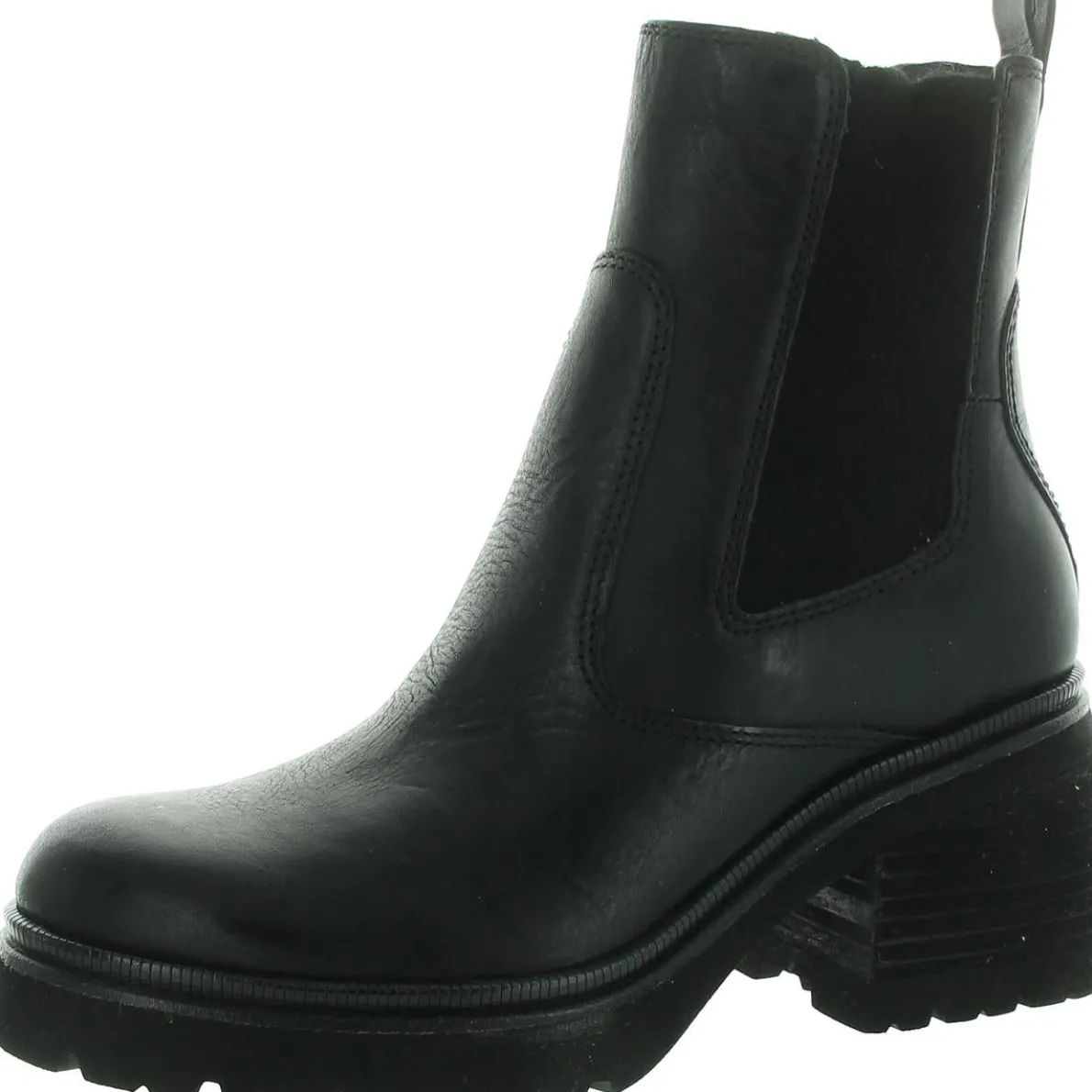 Mixed Media Leather Chelsea Boots