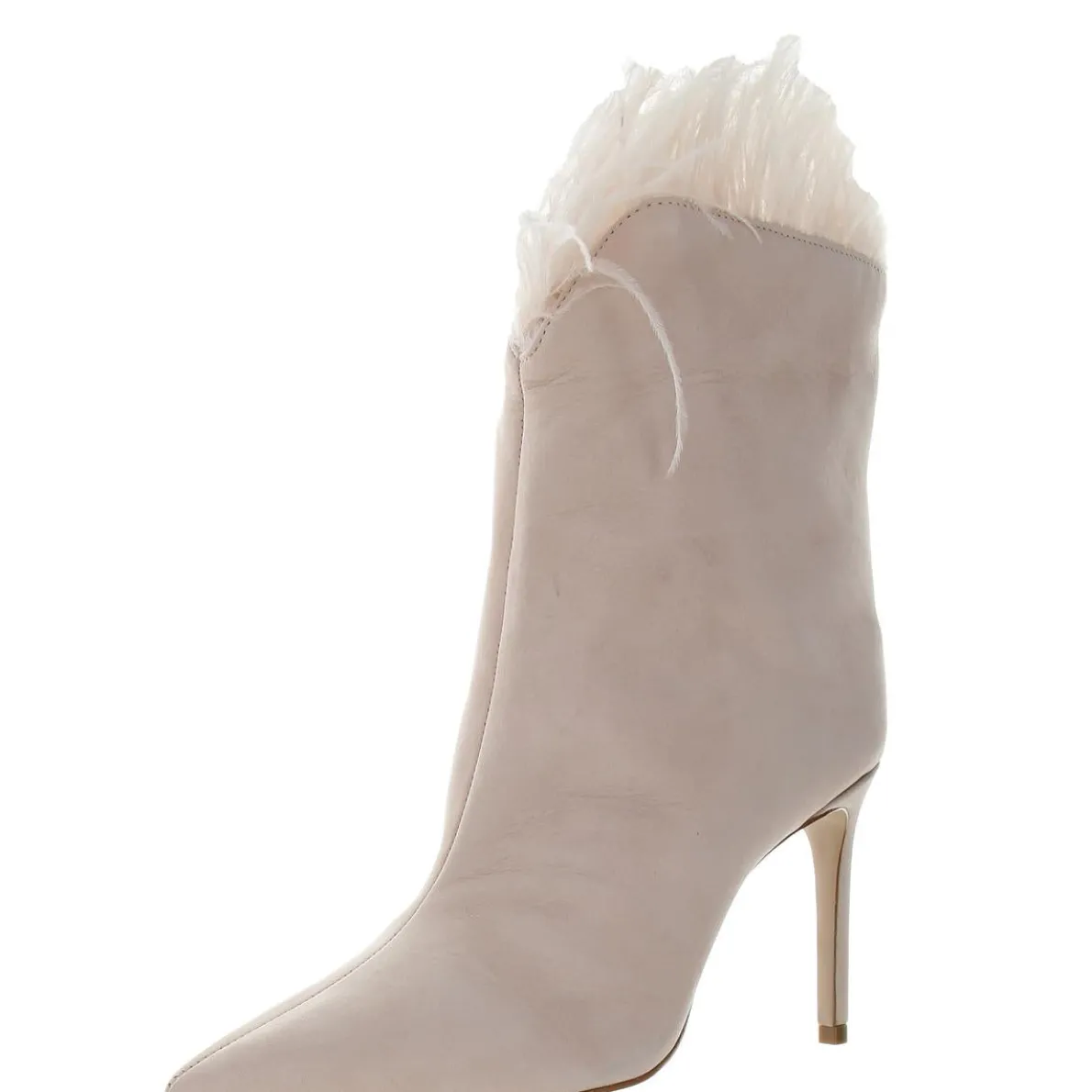 Mixed Media Leather Ankle Boots