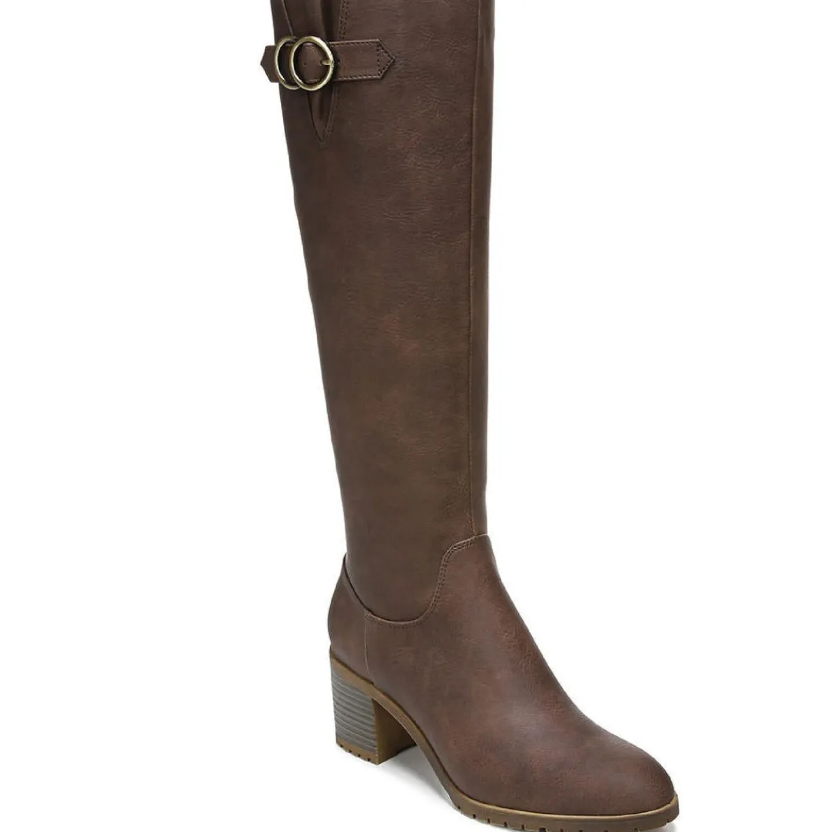 Morrison Leather Buckle Knee-High Boots