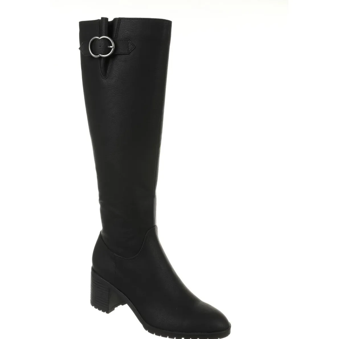 Morrison Leather Buckle Knee-High Boots