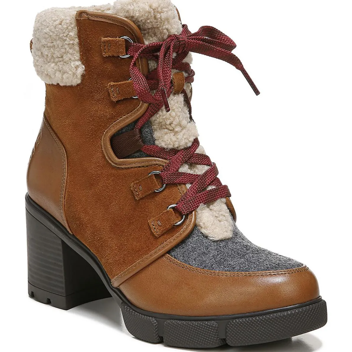 Myla Leather Combat & Lace-up Boots