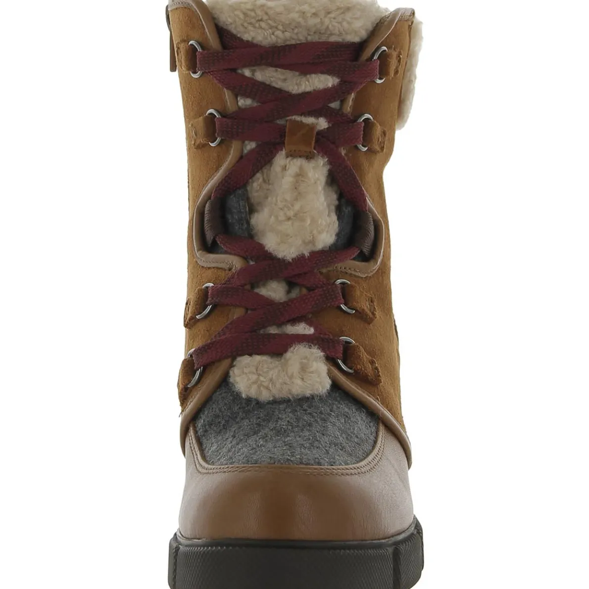 Myla Leather Combat & Lace-up Boots