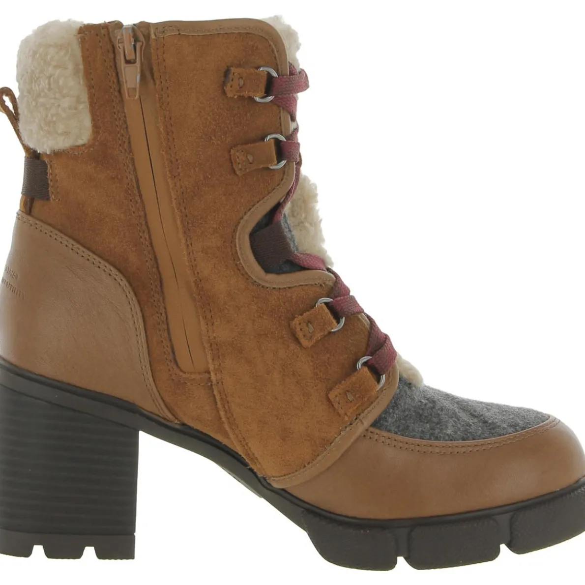 Myla Leather Combat & Lace-up Boots