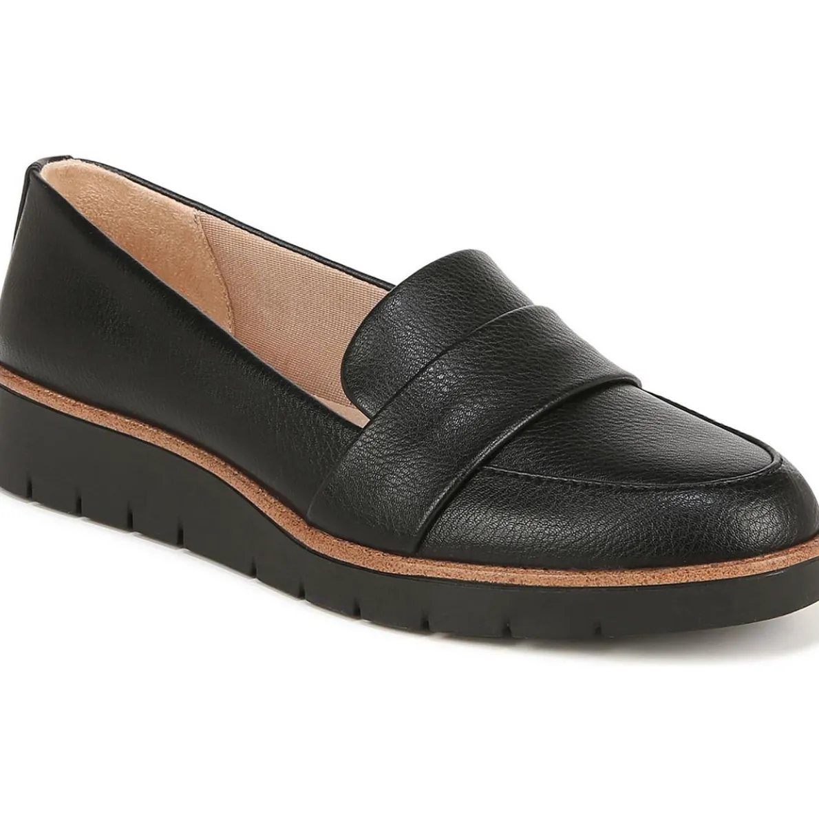 Ollie Faux Leather Slip On Loafers