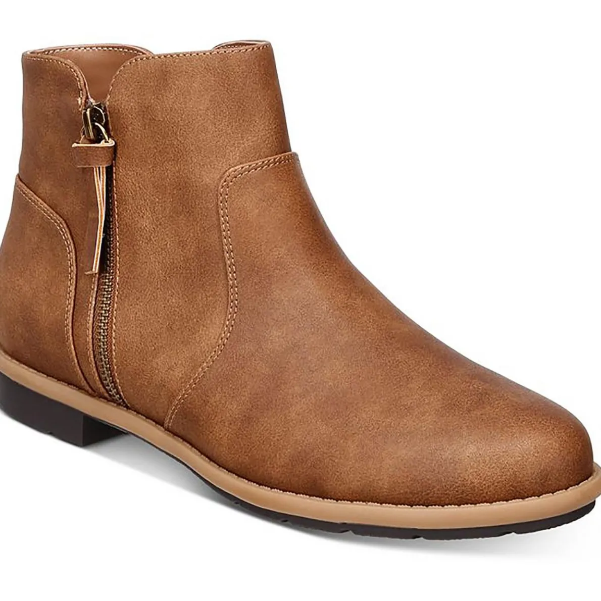 Oaklynn Padded Insole Faux Leather Ankle Boots