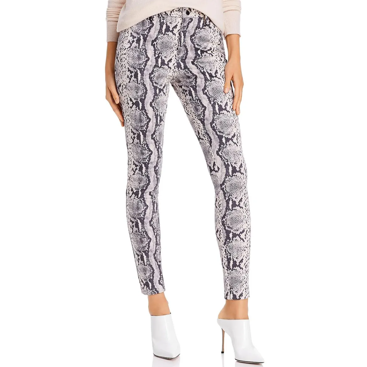 Snake Print Ankle Skinny Pants