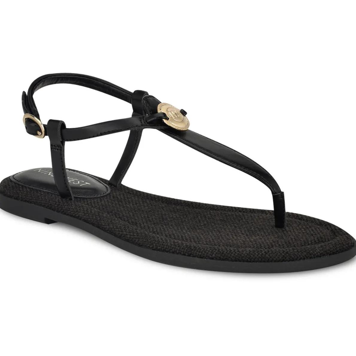 Dayna 3 Faux Leather T-Strap Slingback Sandals