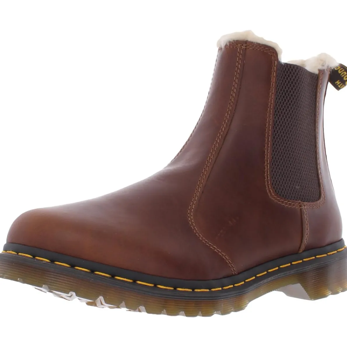 Leonore Leather Faux Fur Chelsea Boots