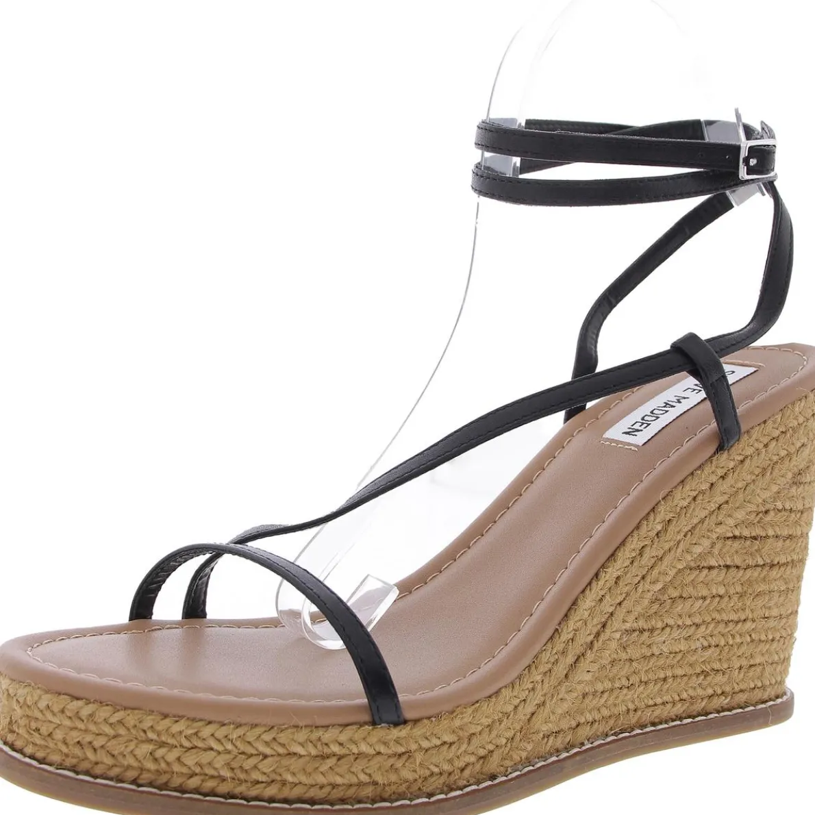 Sommer Adjustable Faux Leather Wedge Sandals