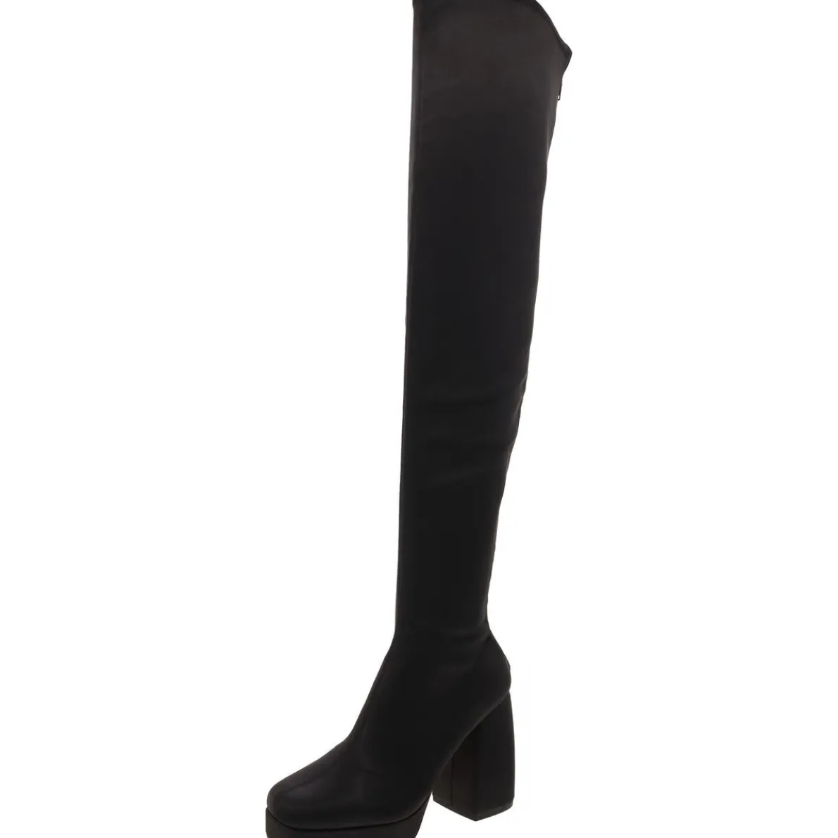The Uplift Block Heel Satin Over-The-Knee Boots