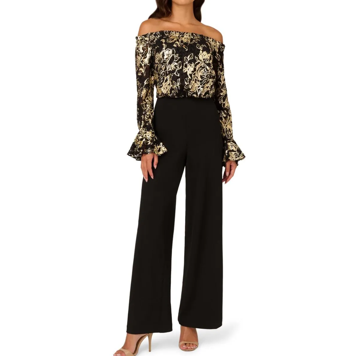 Floral Print Lace Jumpsuit