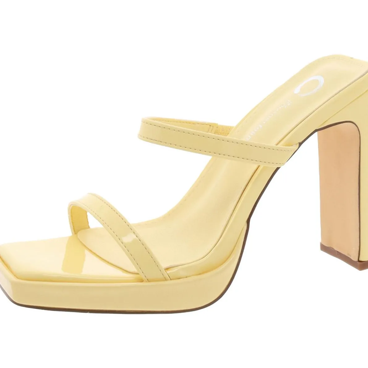 Naivee Patent Slip On Platform Sandals