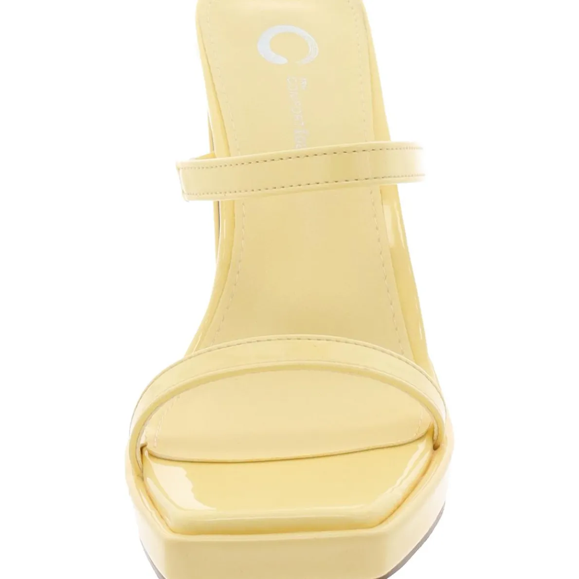 Naivee Patent Slip On Platform Sandals