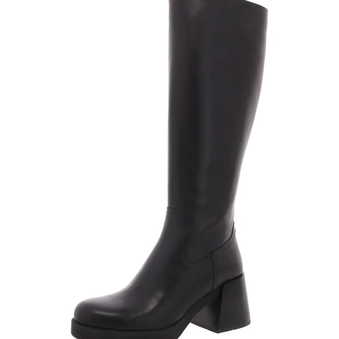 Natasha Zipper Leather Knee-High Boots