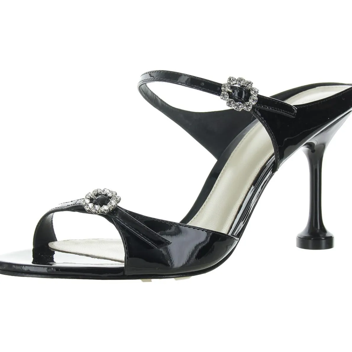 Anastasia Embellished Patent Leather Mules