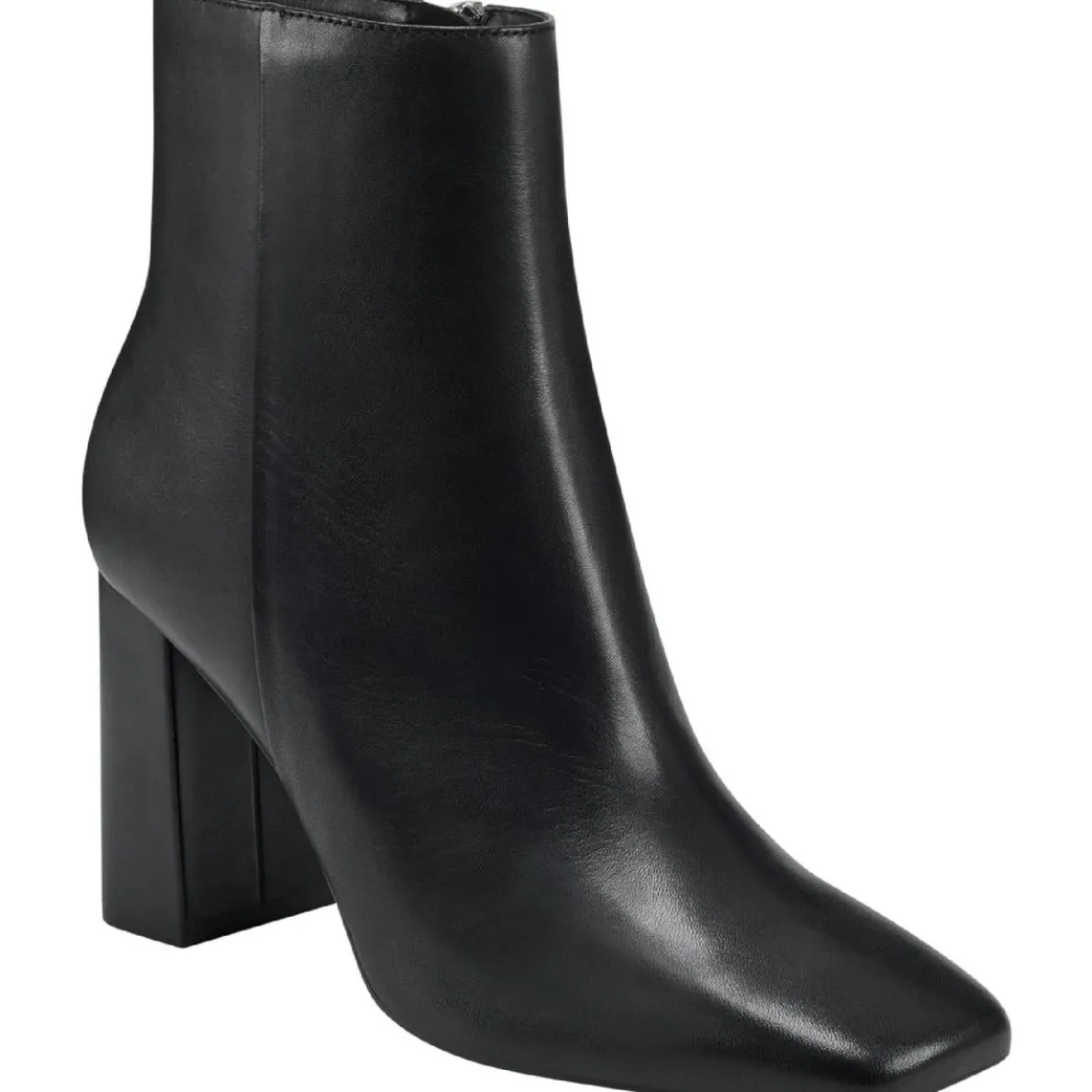Nebula Leather Block Heel Ankle Boots