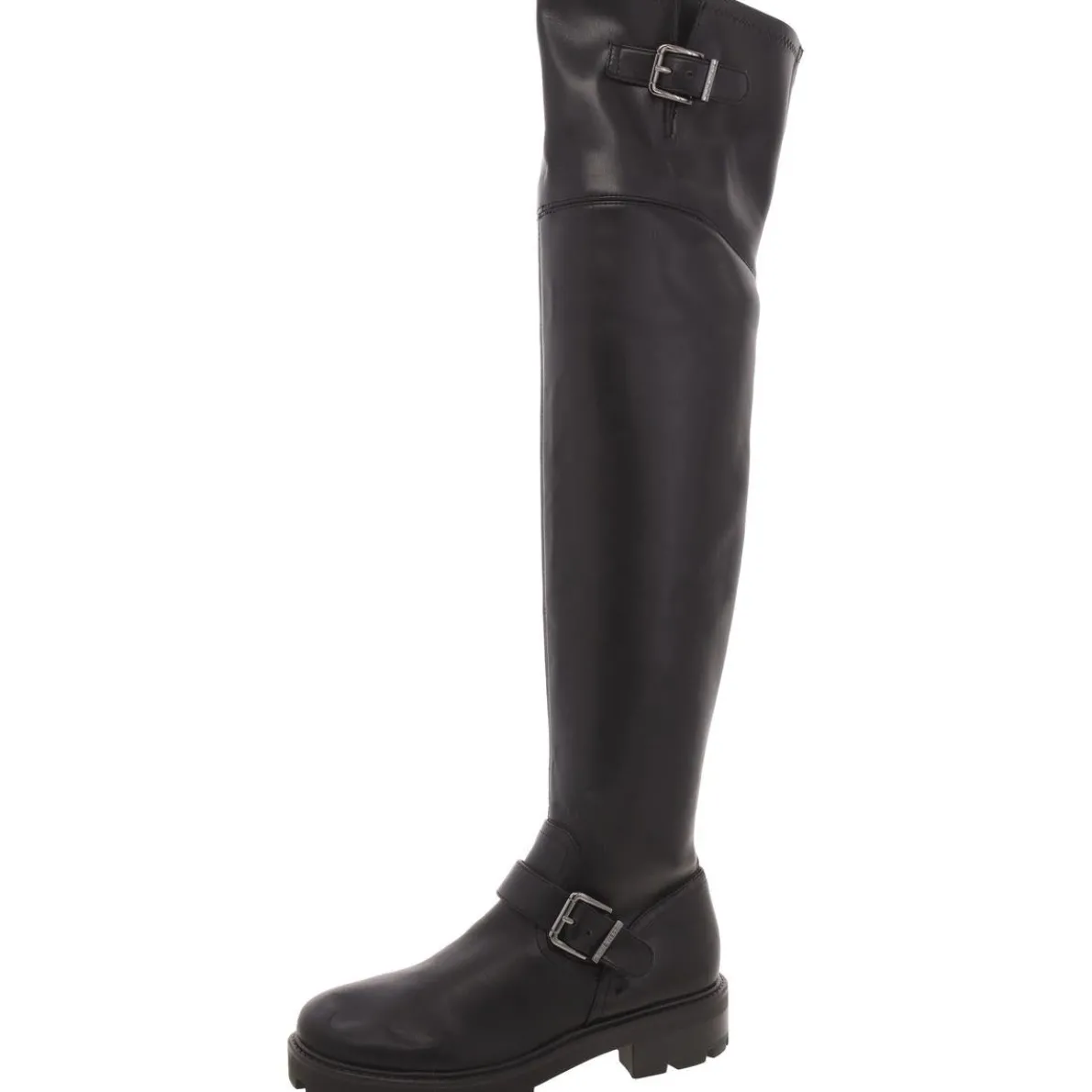 Nemba 3 Faux Leather Block Heel Over-The-Knee Boots