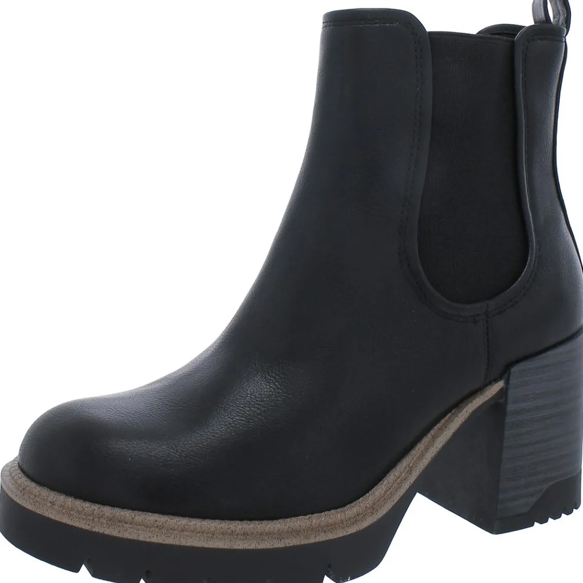 Nilo Faux Leather Pull On Chelsea Boots