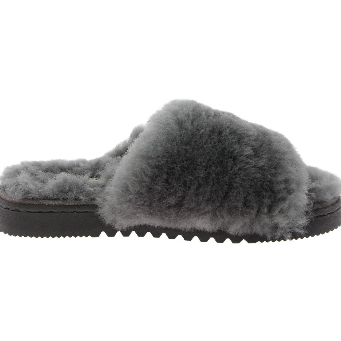 Faux Fur Lined Faux Fur Slide Slippers