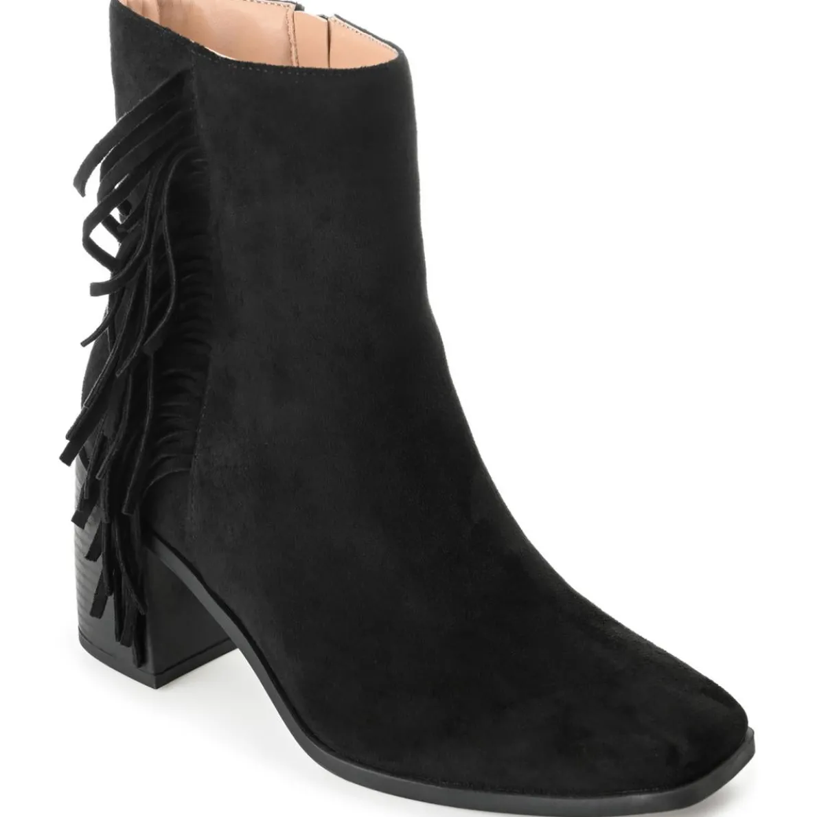 Noriah Faux Suede Square Toe Booties