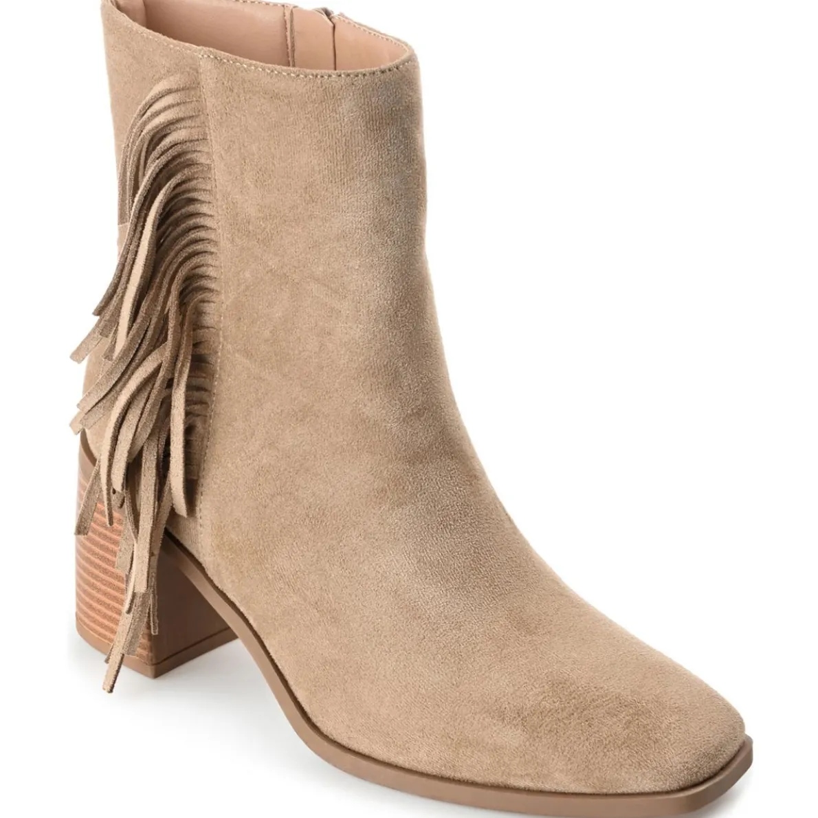 Noriah Faux Suede Square Toe Booties