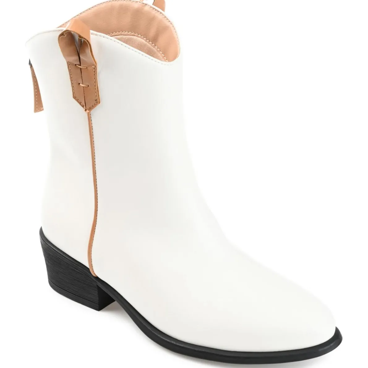 Novva Zipper Faux Leather Mid-Calf Boots