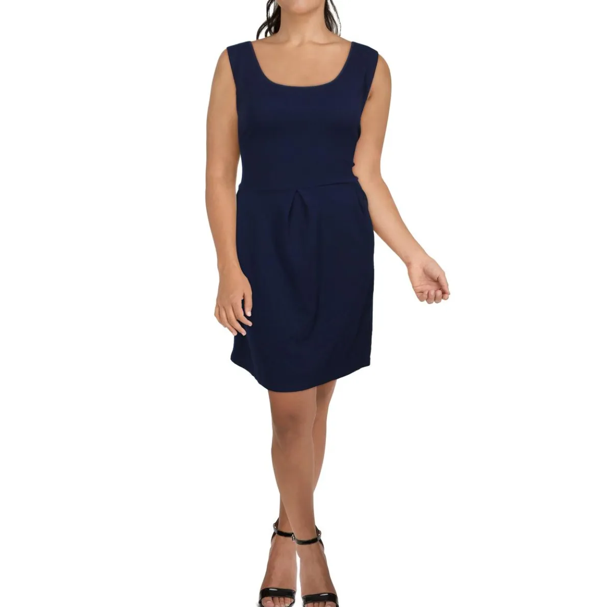 Plus Sleeveless Knee Midi Dress