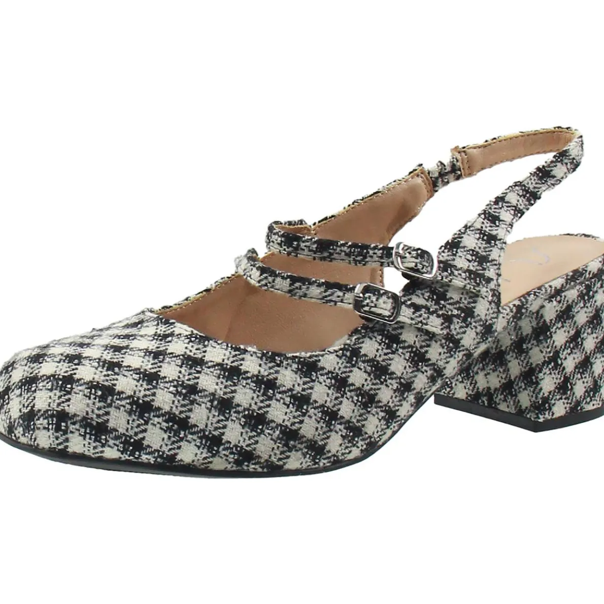 SGRGIANNI Plaid Slingback Heels