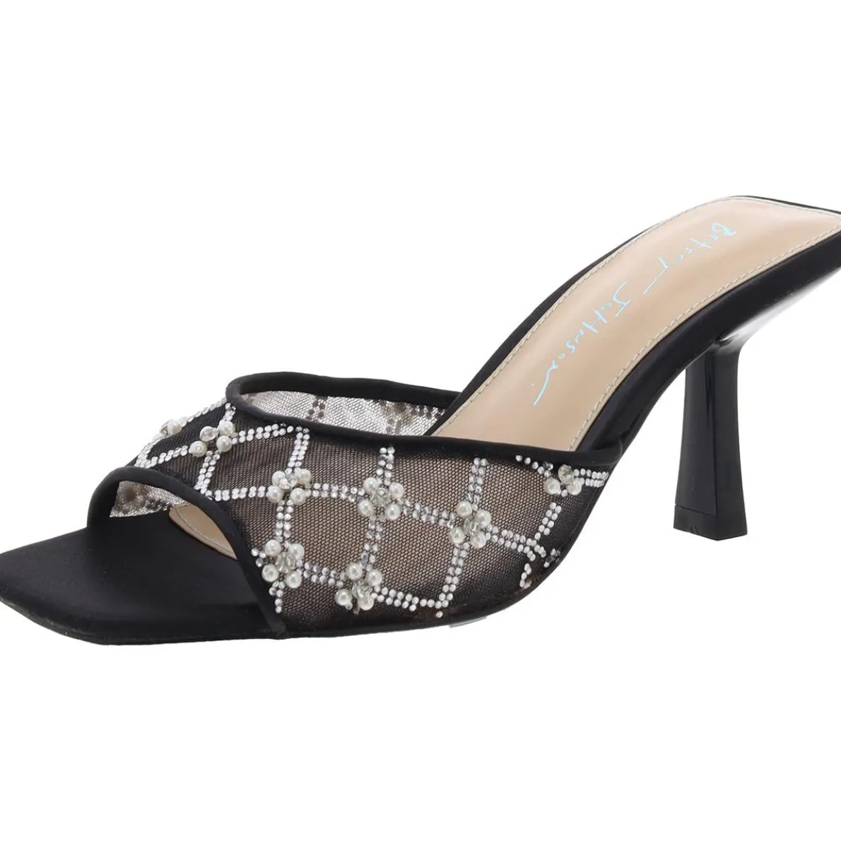 Embellished Mesh Mules