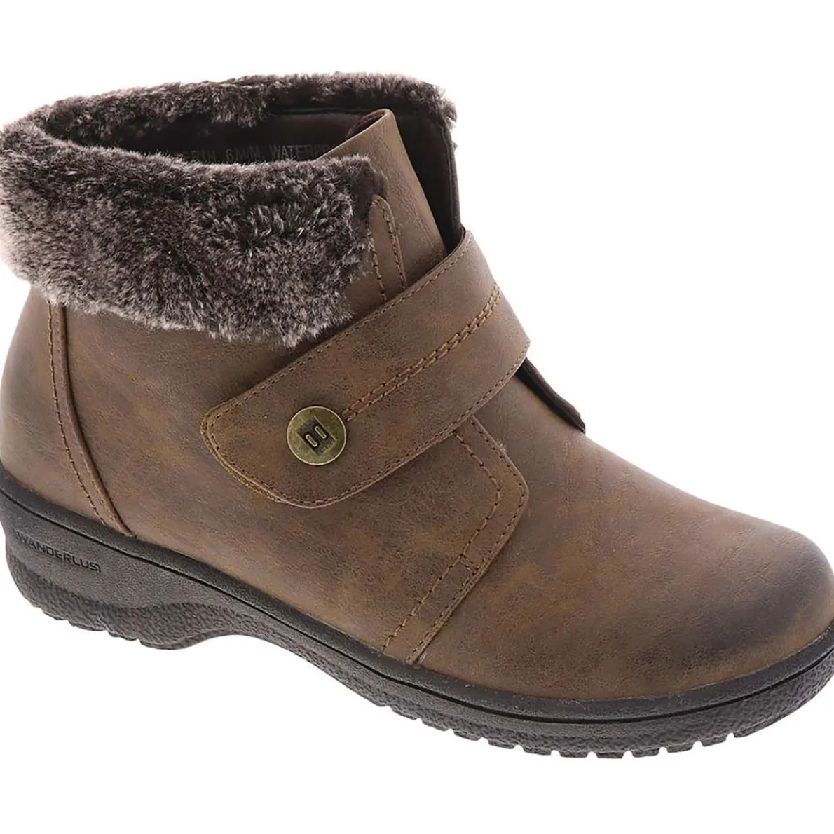 Perth Faux Leather Faux Fur Lined Ankle Boots