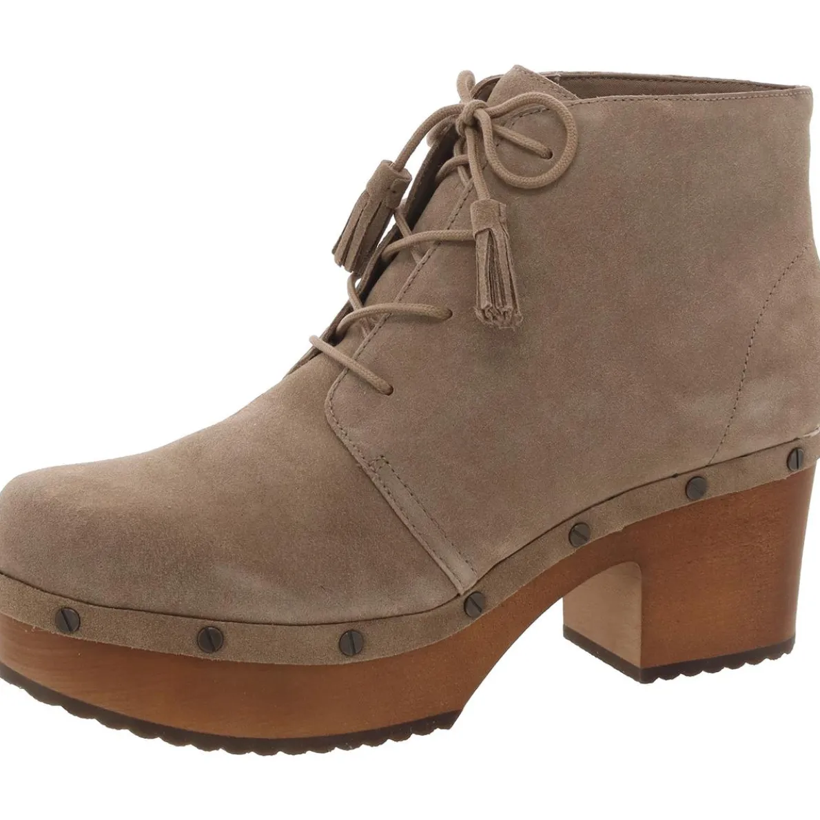 Original Chic Studded Suede Ankle Boots