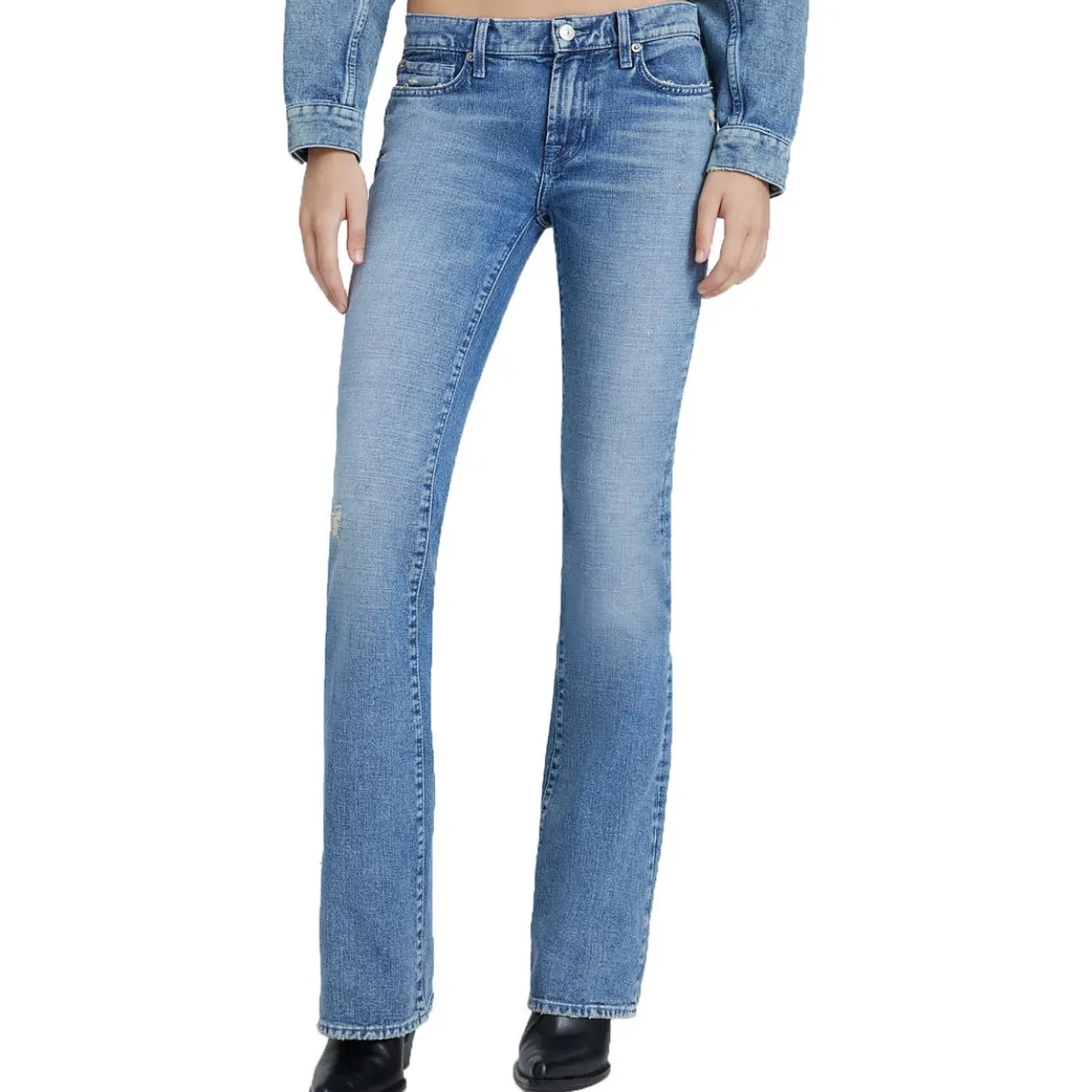 Original Distressed Denim Bootcut Jeans