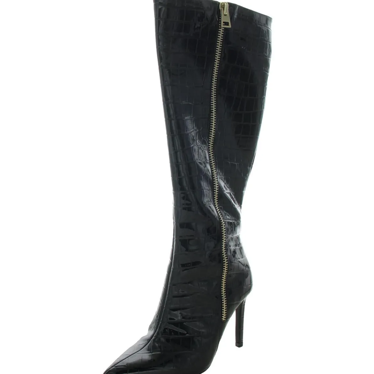 Sabrinaa Wide Calf Patent Knee-High Boots