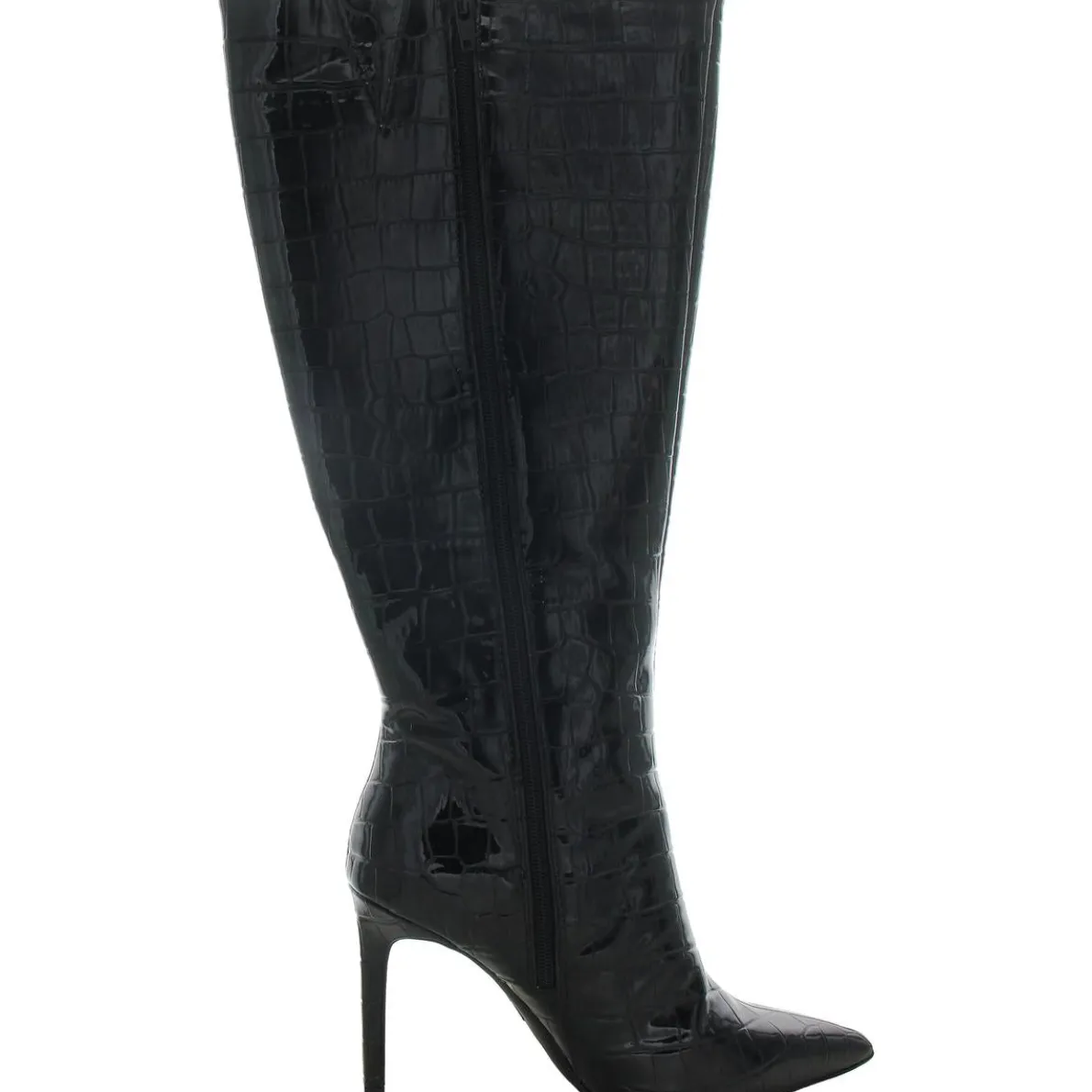 Sabrinaa Wide Calf Patent Knee-High Boots