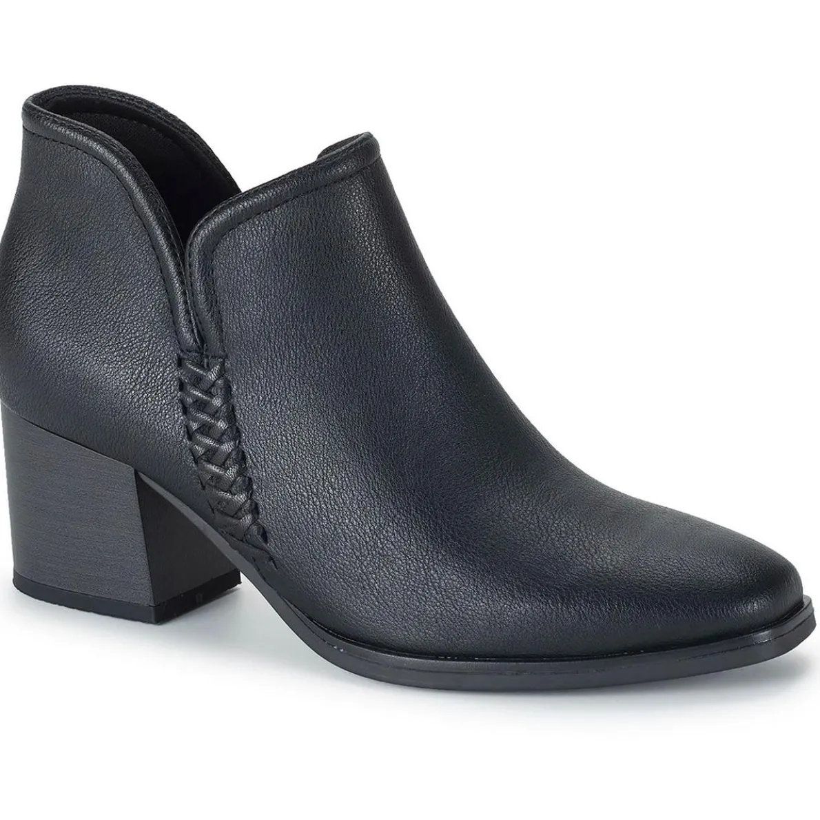 Tristen Zipper Faux Leather Booties