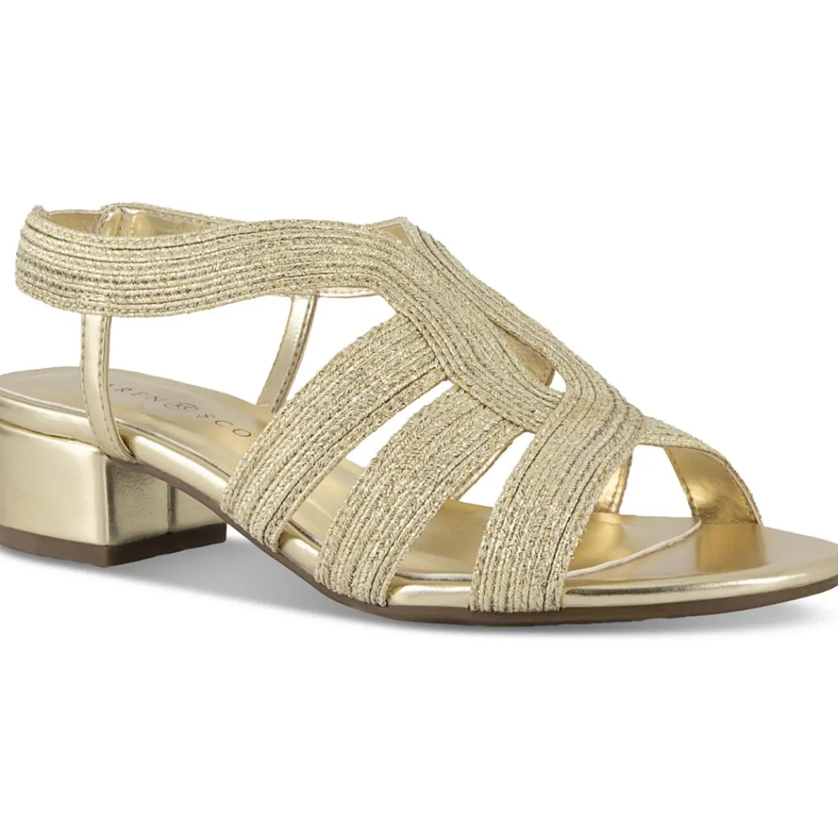 Nathena Metallic Slingback Strappy Sandals