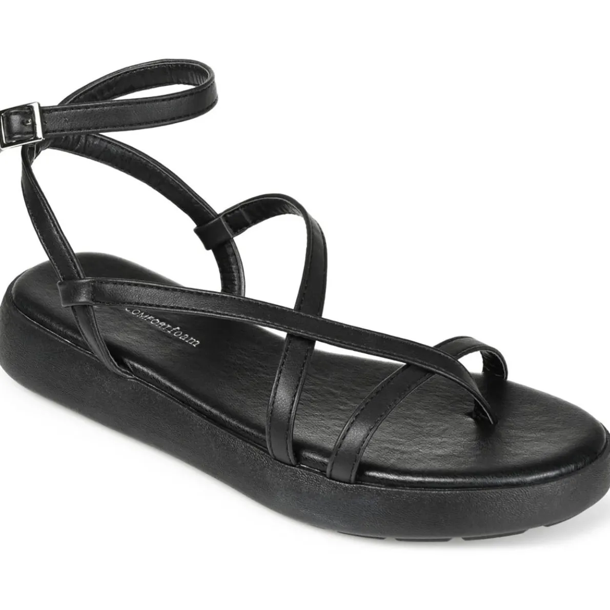 Jeselia Faux Leather Wedge Flatform Sandals
