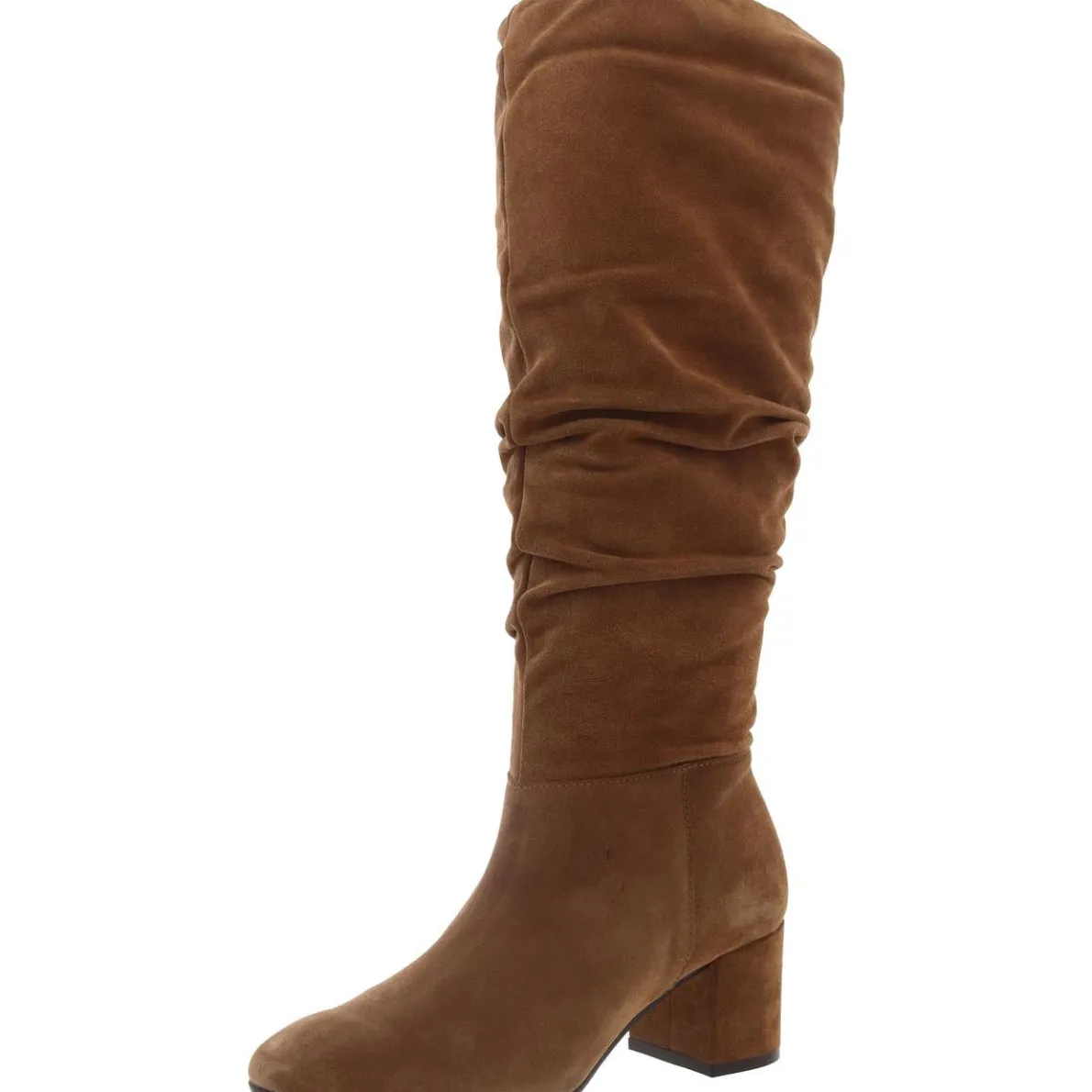 Sheer Slouch Suede Solid Mid-Calf Boots
